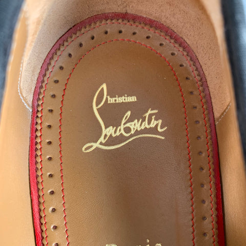 CHRISTIAN LOUBOUTIN Size 13 Black Woven Tassels Loafers