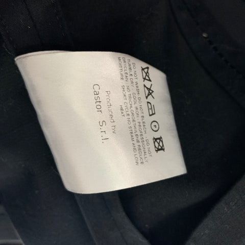 MANTU Talla 6 Chaqueta de un solo botón de mezcla de algodón negro