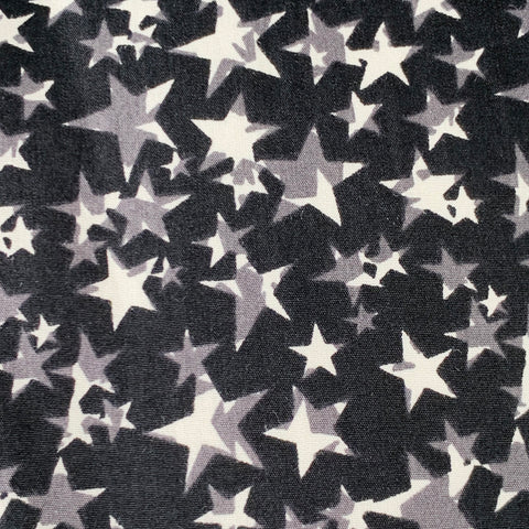 PRADA Size S Black White Grey Stars Cotton Button Up Long Sleeve Shirt