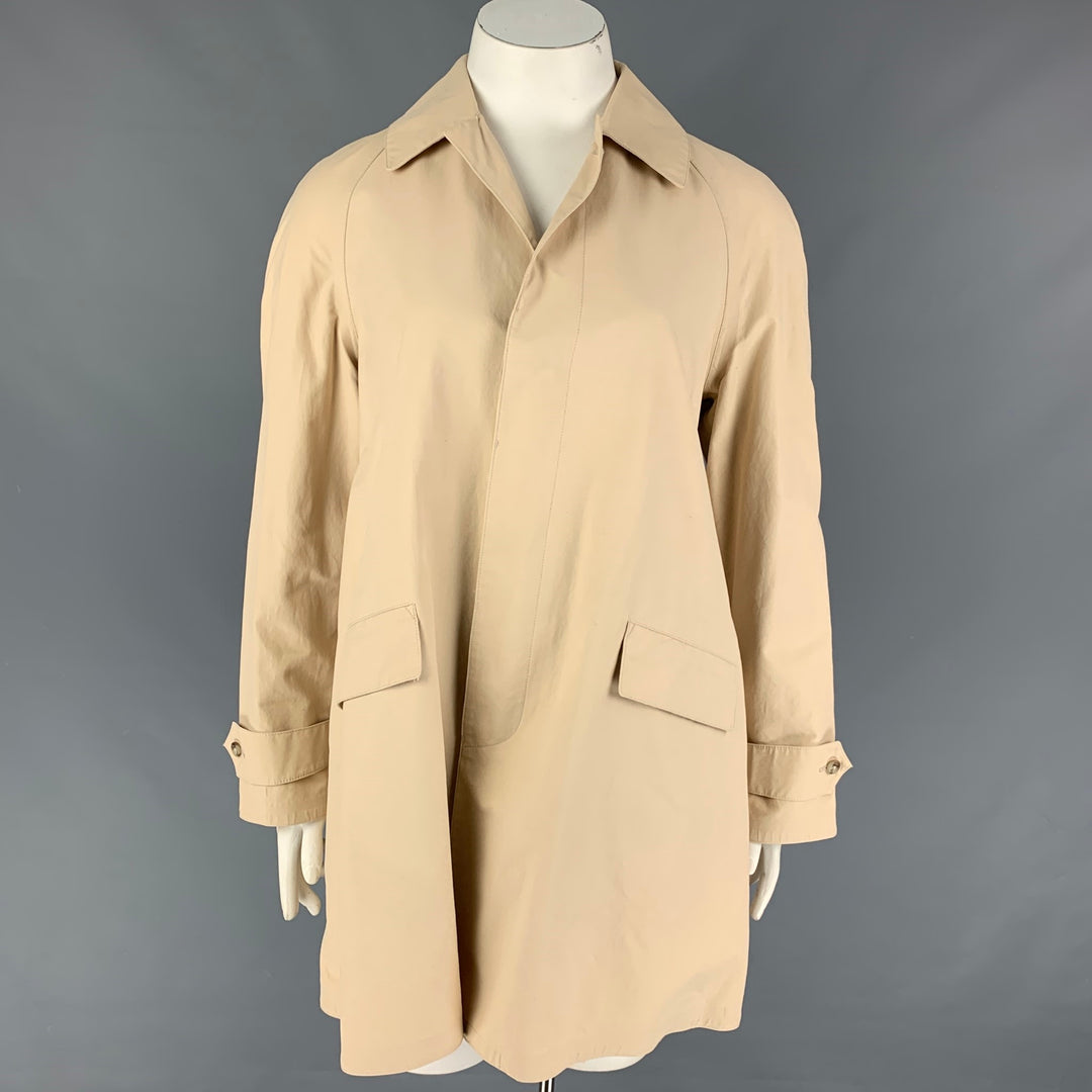 RALPH LAUREN Blue Label Size 10 Beige Cotton Nylon Coat