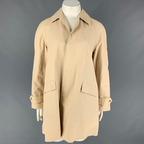 RALPH LAUREN Blue Label Talla 10 Abrigo de nailon y algodón beige