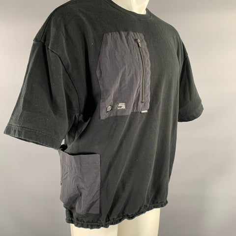 NEIGHBORHOOD Size M Black Graphic Cotton Oversized T-shirt