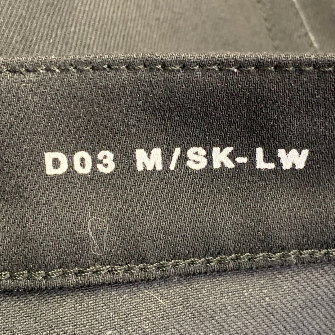 SAINT LAURENT 2020 Size 31 Black Denim Tapered Five Pockets Jeans