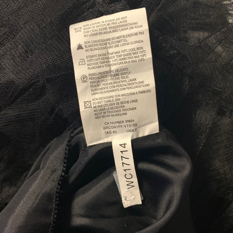RED VALENTINO Size 2 Black Polyester Tiered Knee Length Skirt