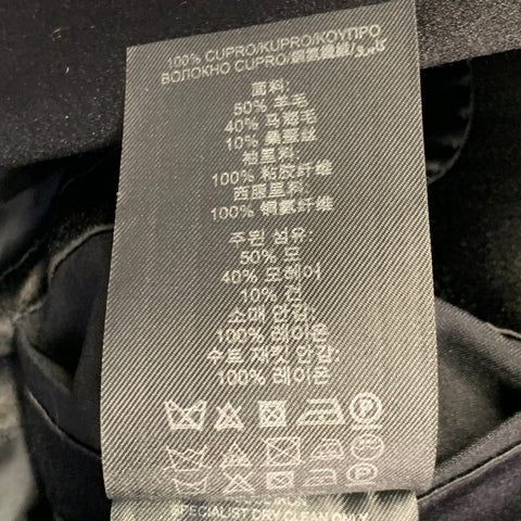 BURBERRY PRORSUM Size 36 Black Wool Mohair Silk Notch Lapel Suit
