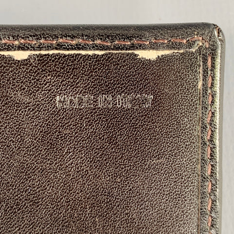 FENDI 2009 Foglio Forever Brown Yellow Monogram Fabric Leather Wallet