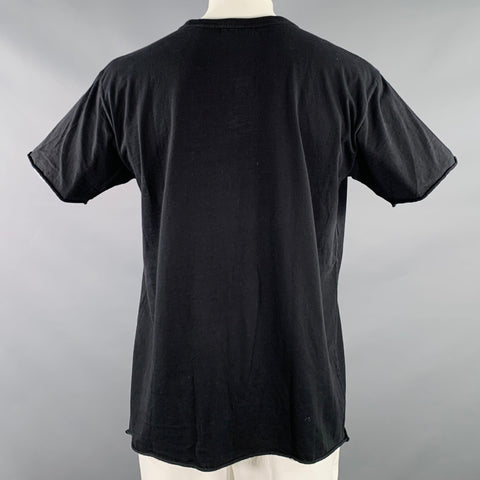 JOHN ELLIOTT Size L Black Cotton Crew Neck T-shirt