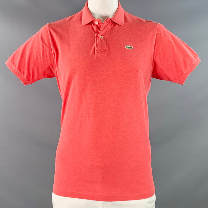 LACOSTE Size XL Red Coral Cotton Short Sleeve Polo