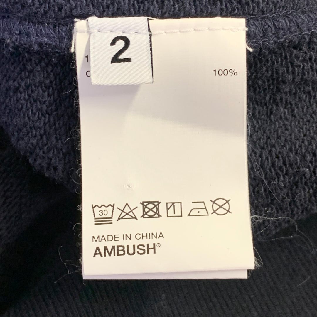 AMBUSH Size M Purple Black Ombre Cotton Logo Patch Sweatshirt