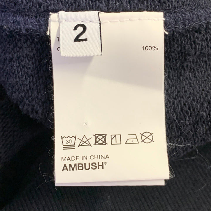 AMBUSH Size M Purple Black Ombre Cotton Logo Patch Sweatshirt