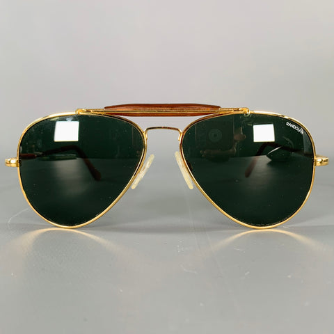 RANDOLPH -Sportsman- Gold Metal Aviator Sunglasses