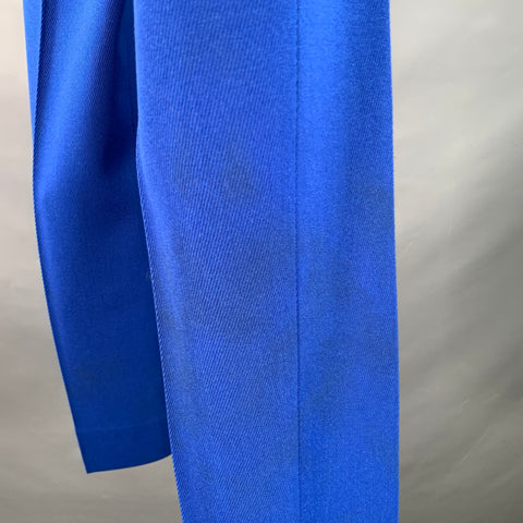 AMI by ALEXANDRE MATTIUSSI Size 28 Royal Blue Wool Twill Button Fly Dress Pants