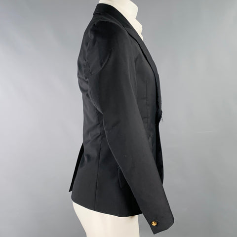 VIVIENNE WESTWOOD Size 36 Black Wool Single Breasted Sport Coat