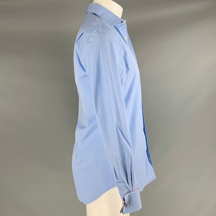 PAUL SMITH Size S Blue Cotton French Cuff Long Sleeve Shirt