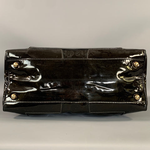DOLCE & GABBANA Black Gold Faux Leather Polyurethane Handbag
