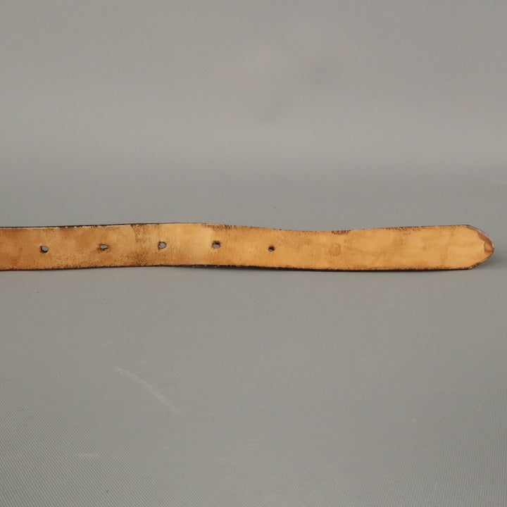 WCM NEW YORK Size L Black Solid Calfskin Belt