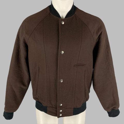 MARC JACOBS Taille 38 Veste bomber en laine mélangée marron