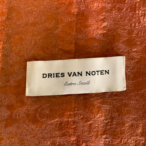 DRIES VAN NOTEN Size S Orange Polyester Polyamide Jacket Trench Coat