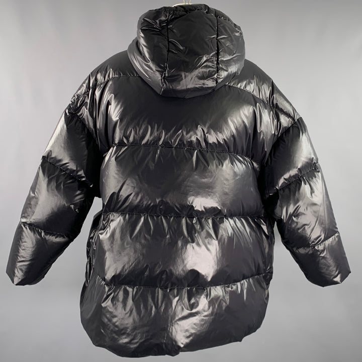 STAND STUDIO Size S -Adeline- Black Nylon Quilted Hooded Coat