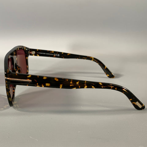 TOM FORD Brown Tortoiseshell Acetate Sunglasses
