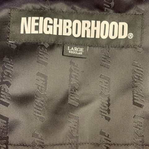 NEIGHBORHOOD Size L Fck Em Black Logo Nylon Zip Up Vest