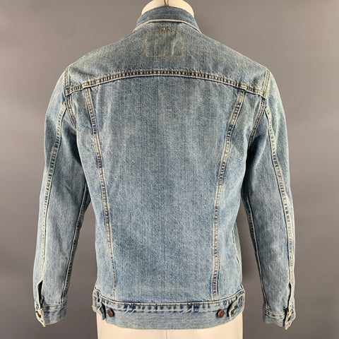 LEVI STRAUSS Chest Size M Blue Wash Denim Trucker Jacket