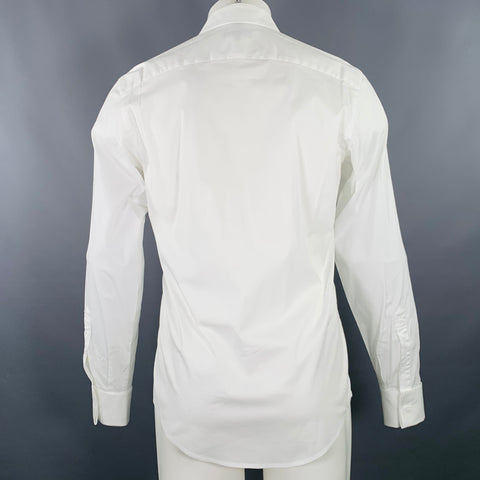 DKNY Size S White French Cuff Long Sleeve Shirt