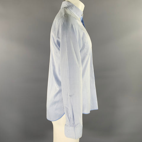 JUNYA WATANABE Chest Size S Blue Contrast Stitch Cotton Blend Button Down