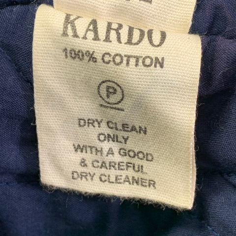 KARDO Size XL Navy Burgundy Quilted Cotton Jacket