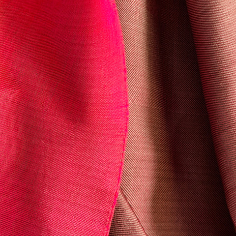 Écharpe réversible à franges grise et rose VINTAGE