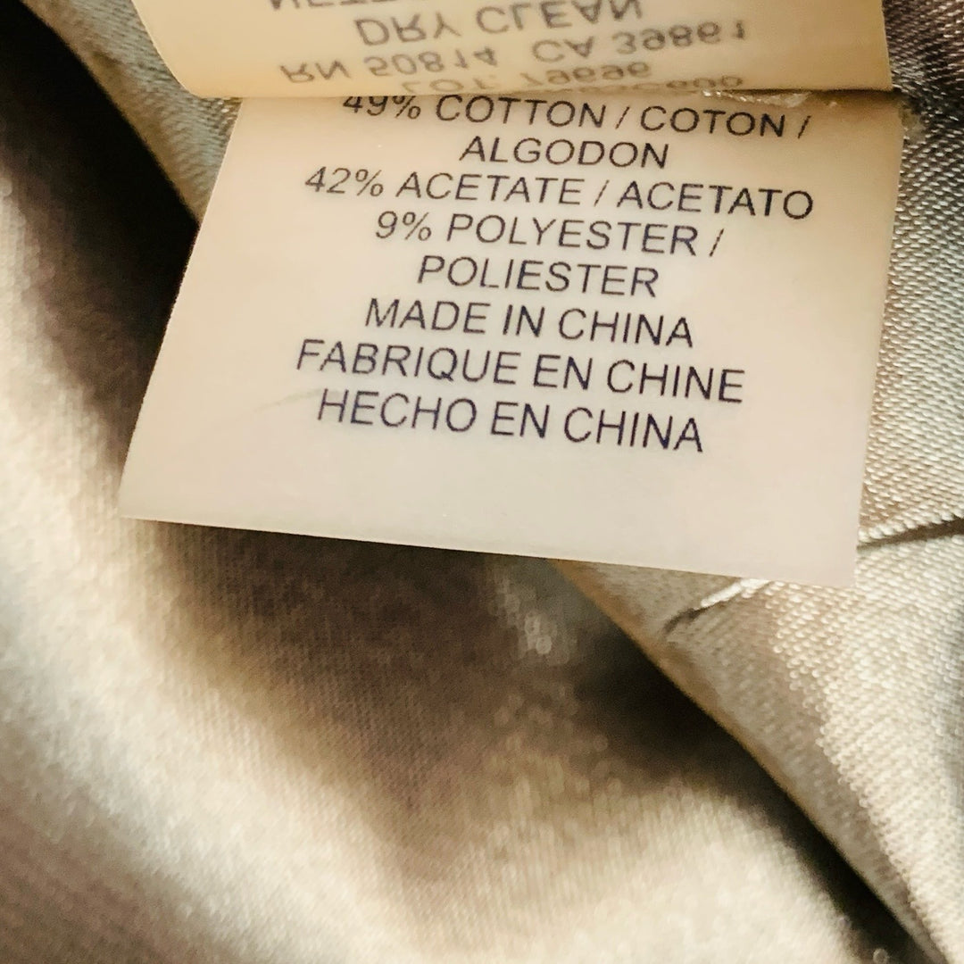 ELIE TAHARI Size 8 Gold Cotton Blend One Shoulder Cocktail Dress  Sui  Generis Designer Consignment