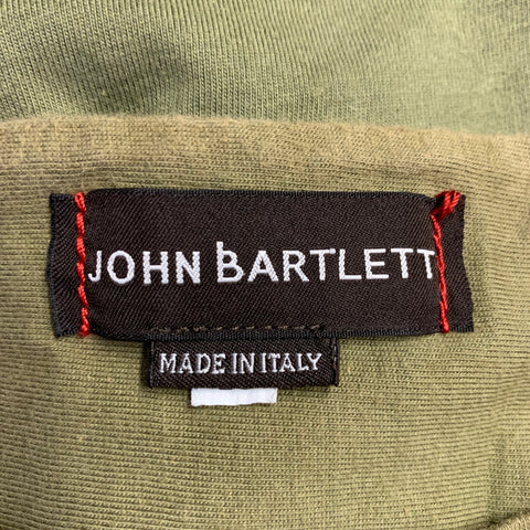 JOHN BARTLETT Size 38 Green Olive Cotton Crew Neck T-shirt