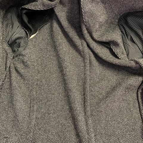 AMI by ALEXANDRE MATTIUSSI Size 36 Black Grey Woven Wool Blend Notch Lapel Sport Coat