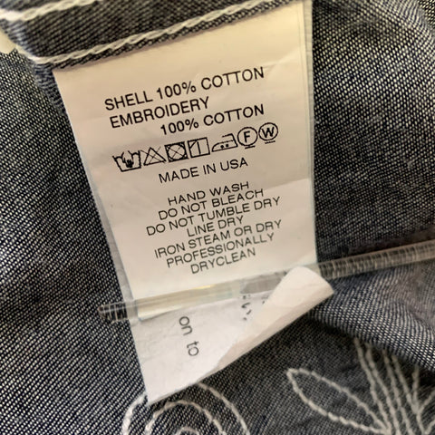 CHEMISE ENGINEERED GARMENTS EN COTON BRODÉ INDIGO À BOUTONS PRESSION