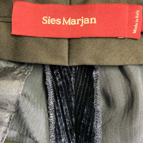 SIES MARJAN Size 34 Navy Corduroy Silk Cotton Zip Fly Casual Pants