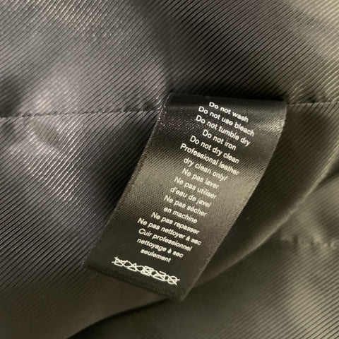 RAG & BONE Size 10 Black Leather Notch Lapel Jacket Indoor  Blazer