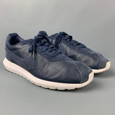 NIKE Talla 12 Zapatillas bajas de cuero azul marino