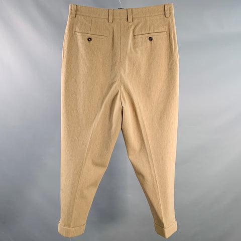 AMI by ALEXANDRE MATTIUSSI Size M Beige Twill Wool Blend Tapered Casual Pants