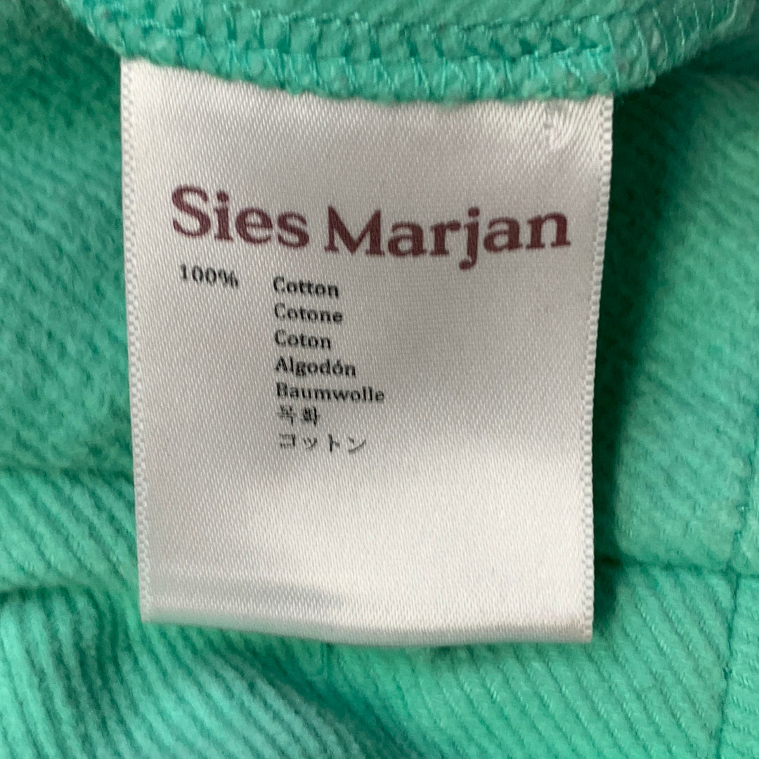SIES MARJAN Size 30 Green Mint Twill Cotton Velvet Straight Casual Pants