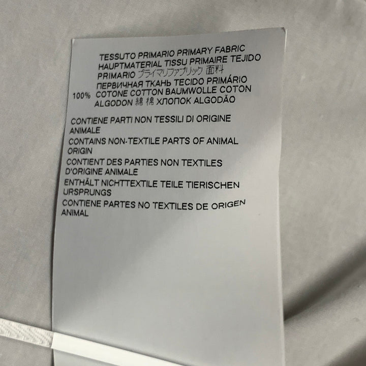 MM6 MAISON MARGIELA Size S White Cotton Long Sleeve Zip Up Shirt