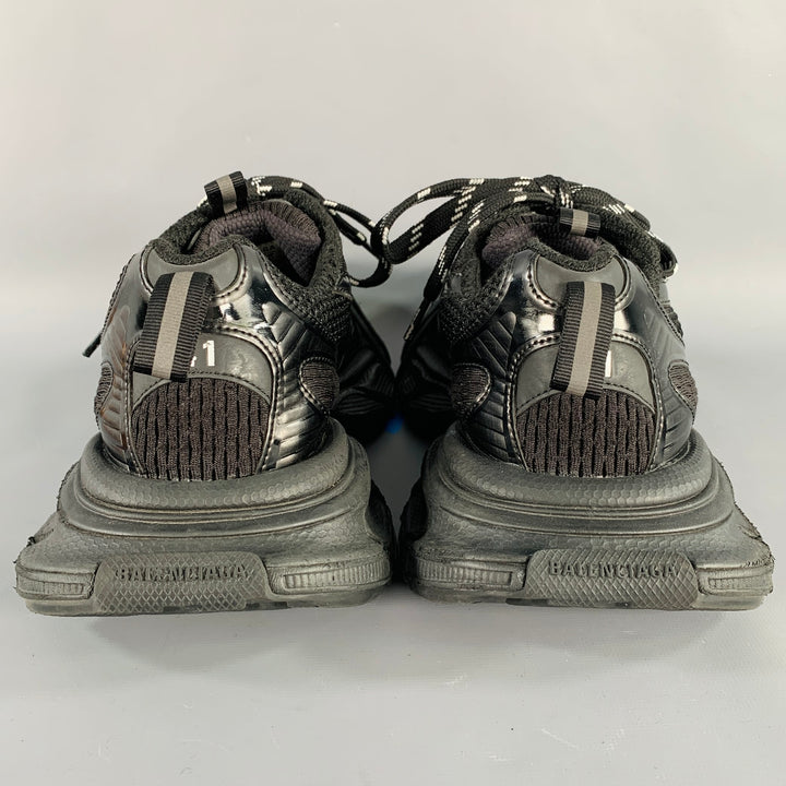 BALENCIAGA Size 8 3XL Black Mesh Polyurethane Low Top Sneakers
