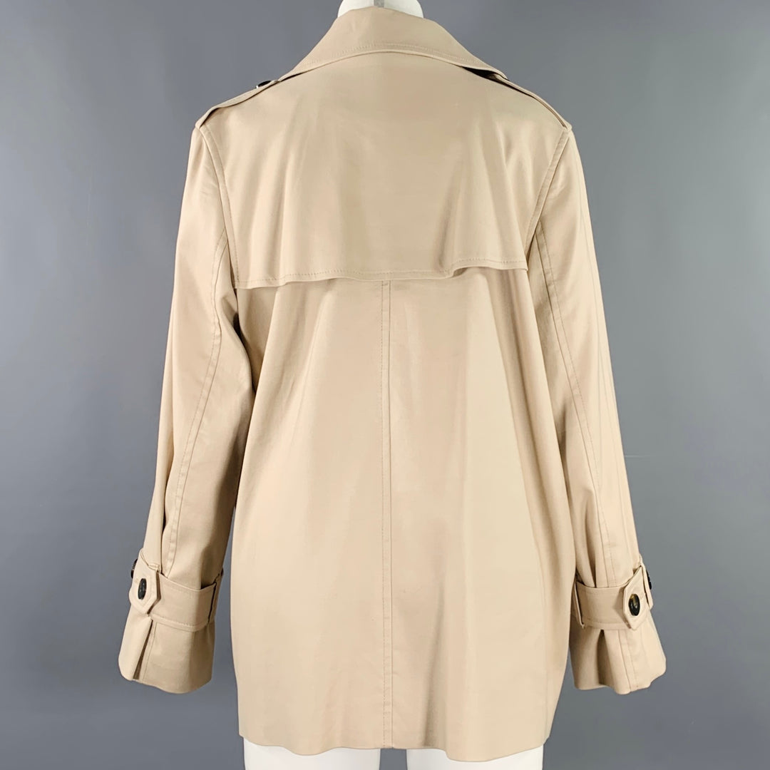 HALLHUBER Size 8 Beige Tencel Blend Double Breasted Coat