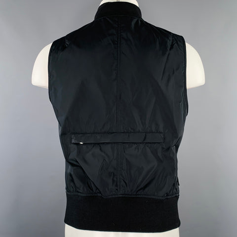 FEAR OF GOD 2015 Taille S Gilet Noir Nylon Double Fermeture Éclair