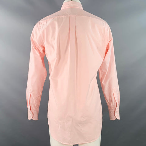 DRAKES LONDON Size M Pink Cotton Button Down Collar One Pocket Long Sleeve Shirt