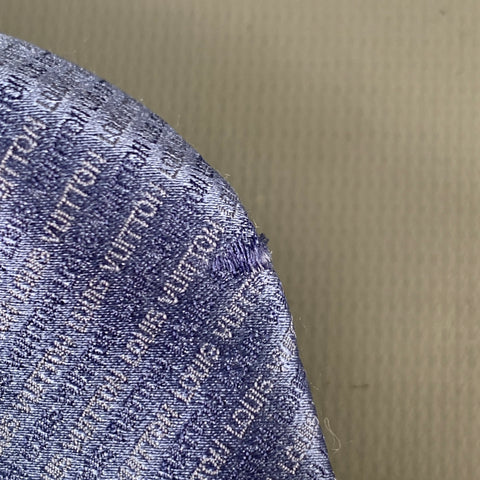 LOUIS VUITTON Blue Logo Silk Tie