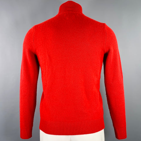 POLO by RALPH LAUREN Size XS Red Cashmere Knit 1/4 Zip Pullover