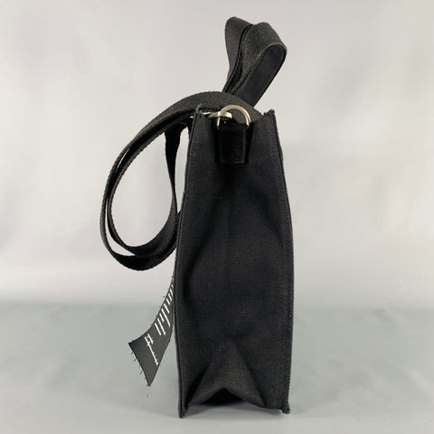 SHOOPEN Black White Print Canvas Cotton Tote Bag