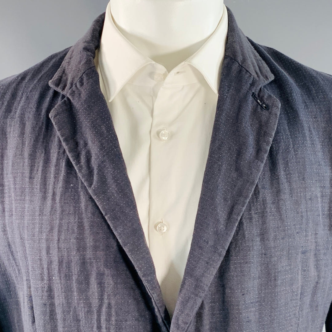 FORME 3’3204322896 Size 40 Grey Tan Dots Cotton Linen Silk Sport Coat