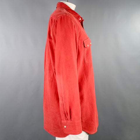 WYTHE VALLEY RANCH Size XXL Red Brick Cotton Western Long Sleeve Shirt