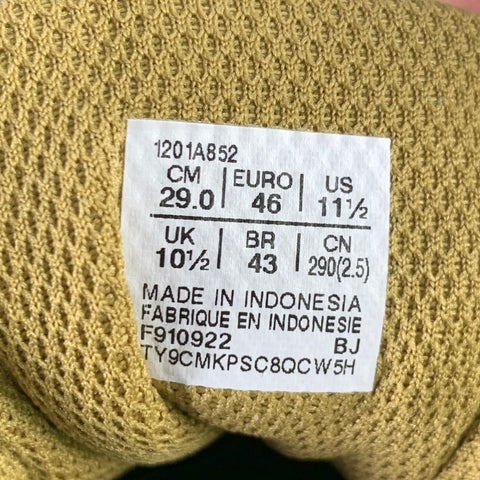 ASICS Size 11.5 Khaki Orange Mixed Materials Nylon Sneakers